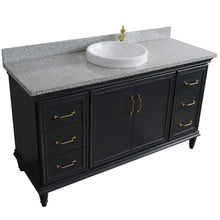 Load image into Gallery viewer, Bellaterra Home Vanity BellaTerra Home 61&quot; Single sink vanity in Dark Gray finish and Gray granite and round sink 400800-61S-DG-GYRD