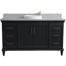Load image into Gallery viewer, Bellaterra Home Vanity BellaTerra Home 61&quot; Single sink vanity in Dark Gray finish and Gray granite and round sink 400800-61S-DG-GYRD