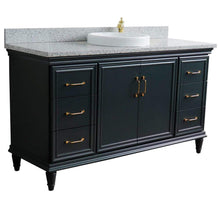 Load image into Gallery viewer, Bellaterra Home Vanity BellaTerra Home 61&quot; Single sink vanity in Dark Gray finish and Gray granite and round sink 400800-61S-DG-GYRD