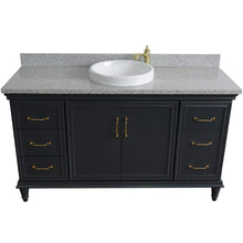Load image into Gallery viewer, Bellaterra Home Vanity BellaTerra Home 61&quot; Single sink vanity in Dark Gray finish and Gray granite and round sink 400800-61S-DG-GYRD