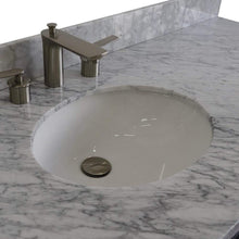 Load image into Gallery viewer, Bellaterra Home Vanity BellaTerra Home 61&quot; Single sink vanity in Dark Gray finish and White carrara marble and oval sink 400700-61S-DG-WMO