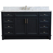 Load image into Gallery viewer, Bellaterra Home Vanity BellaTerra Home 61&quot; Single sink vanity in Dark Gray finish and White carrara marble and rectangle sink 400700-61S-DG-WMR