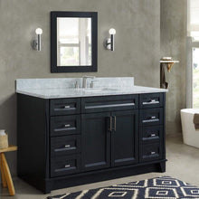 Load image into Gallery viewer, Bellaterra Home Vanity BellaTerra Home 61&quot; Single sink vanity in Dark Gray finish and White carrara marble and rectangle sink 400700-61S-DG-WMR