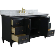 Load image into Gallery viewer, Bellaterra Home Vanity BellaTerra Home 61&quot; Single sink vanity in Dark Gray finish and White carrara marble and rectangle sink 400800-61S-DG-WMR