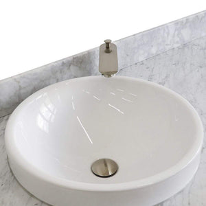 Bellaterra Home Vanity BellaTerra Home 61" Single sink vanity in Dark Gray finish and White carrara marble and round sink 400700-61S-DG-WMRD