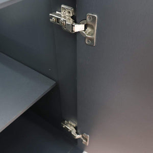 Bellaterra Home Vanity BellaTerra Home 61" Single sink vanity in Dark Gray finish and White carrara marble and round sink 400700-61S-DG-WMRD