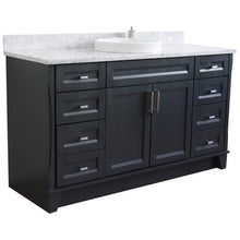 Load image into Gallery viewer, Bellaterra Home Vanity BellaTerra Home 61&quot; Single sink vanity in Dark Gray finish and White carrara marble and round sink 400700-61S-DG-WMRD