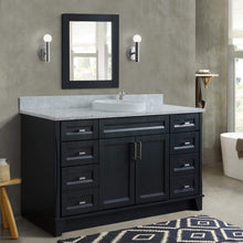 Load image into Gallery viewer, Bellaterra Home Vanity BellaTerra Home 61&quot; Single sink vanity in Dark Gray finish and White carrara marble and round sink 400700-61S-DG-WMRD