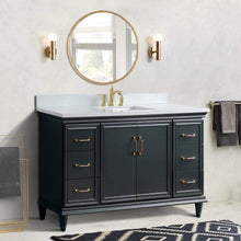 Load image into Gallery viewer, Bellaterra Home Vanity BellaTerra Home 61&quot; Single sink vanity in Dark Gray finish and White quartz and rectangle sink 400800-61S-DG-WER
