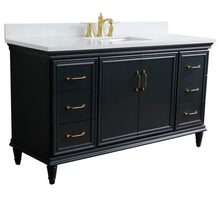 Load image into Gallery viewer, Bellaterra Home Vanity BellaTerra Home 61&quot; Single sink vanity in Dark Gray finish and White quartz and rectangle sink 400800-61S-DG-WER