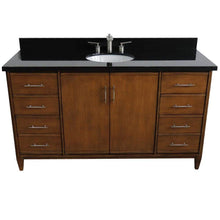 Load image into Gallery viewer, Bellaterra Home Vanity BellaTerra Home 61&quot; Single sink vanity in Walnut finish with Black galaxy granite and oval sink 400901-61S-WA-BGO