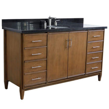 Load image into Gallery viewer, Bellaterra Home Vanity BellaTerra Home 61&quot; Single sink vanity in Walnut finish with Black galaxy granite and oval sink 400901-61S-WA-BGO