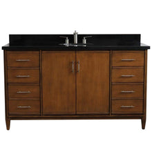 Load image into Gallery viewer, Bellaterra Home Vanity BellaTerra Home 61&quot; Single sink vanity in Walnut finish with Black galaxy granite and oval sink 400901-61S-WA-BGO