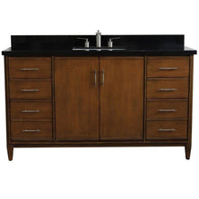 Load image into Gallery viewer, Bellaterra Home Vanity BellaTerra Home 61&quot; Single sink vanity in Walnut finish with Black galaxy granite and rectangle sink 400901-61S-WA-BGR