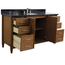 Load image into Gallery viewer, Bellaterra Home Vanity BellaTerra Home 61&quot; Single sink vanity in Walnut finish with Black galaxy granite and rectangle sink 400901-61S-WA-BGR