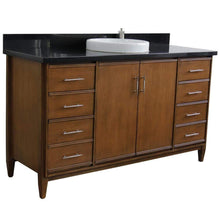 Load image into Gallery viewer, Bellaterra Home Vanity BellaTerra Home 61&quot; Single sink vanity in Walnut finish with Black galaxy granite and round sink 400901-61S-WA-BGRD