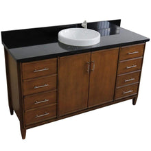Load image into Gallery viewer, Bellaterra Home Vanity BellaTerra Home 61&quot; Single sink vanity in Walnut finish with Black galaxy granite and round sink 400901-61S-WA-BGRD