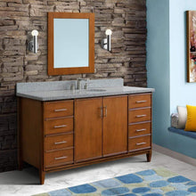 Load image into Gallery viewer, Bellaterra Home Vanity BellaTerra Home 61&quot; Single sink vanity in Walnut finish with Gray granite and oval sink 400901-61S-WA-GYO