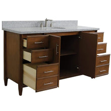 Load image into Gallery viewer, Bellaterra Home Vanity BellaTerra Home 61&quot; Single sink vanity in Walnut finish with Gray granite and oval sink 400901-61S-WA-GYO