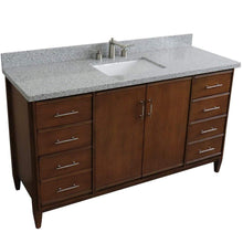 Load image into Gallery viewer, Bellaterra Home Vanity BellaTerra Home 61&quot; Single sink vanity in Walnut finish with Gray granite and rectangle sink 400901-61S-WA-GYR