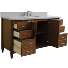 Load image into Gallery viewer, Bellaterra Home Vanity BellaTerra Home 61&quot; Single sink vanity in Walnut finish with Gray granite and rectangle sink 400901-61S-WA-GYR