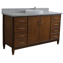 Load image into Gallery viewer, Bellaterra Home Vanity BellaTerra Home 61&quot; Single sink vanity in Walnut finish with Gray granite and round sink 400901-61S-WA-GYRD