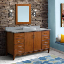 Load image into Gallery viewer, Bellaterra Home Vanity BellaTerra Home 61&quot; Single sink vanity in Walnut finish with Gray granite and round sink 400901-61S-WA-GYRD