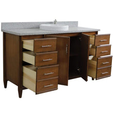 Load image into Gallery viewer, Bellaterra Home Vanity BellaTerra Home 61&quot; Single sink vanity in Walnut finish with Gray granite and round sink 400901-61S-WA-GYRD