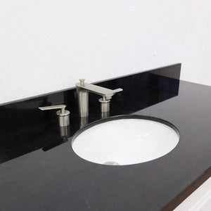 Bellaterra Home Vanity BellaTerra Home 61" Single sink vanity in White finish and Black galaxy granite and oval sink 400700-61S-WH-BGO