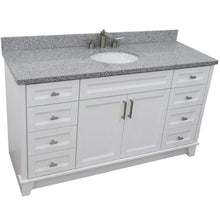 Load image into Gallery viewer, Bellaterra Home Vanity BellaTerra Home 61&quot; Single sink vanity in White finish and Gray granite and oval sink 400700-61S-WH-GYO