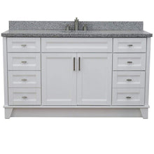 Load image into Gallery viewer, Bellaterra Home Vanity BellaTerra Home 61&quot; Single sink vanity in White finish and Gray granite and oval sink 400700-61S-WH-GYO