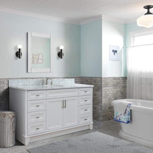 Load image into Gallery viewer, Bellaterra Home Vanity BellaTerra Home 61&quot; Single sink vanity in White finish and White carrara marble and oval sink 400700-61S-WH-WMO