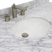 Load image into Gallery viewer, Bellaterra Home Vanity BellaTerra Home 61&quot; Single sink vanity in White finish and White carrara marble and oval sink 400700-61S-WH-WMO
