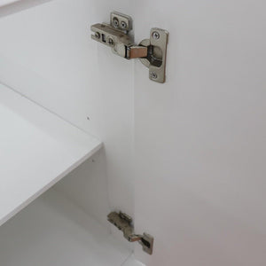 Bellaterra Home Vanity BellaTerra Home 61" Single sink vanity in White finish and White carrara marble and oval sink 400700-61S-WH-WMO