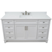 Load image into Gallery viewer, Bellaterra Home Vanity BellaTerra Home 61&quot; Single sink vanity in White finish and White quartz and rectangle sink 400700-61S-WH-WER