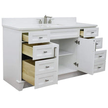 Load image into Gallery viewer, Bellaterra Home Vanity BellaTerra Home 61&quot; Single sink vanity in White finish and White quartz and rectangle sink 400700-61S-WH-WER