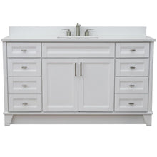 Load image into Gallery viewer, Bellaterra Home Vanity BellaTerra Home 61&quot; Single sink vanity in White finish and White quartz and rectangle sink 400700-61S-WH-WER