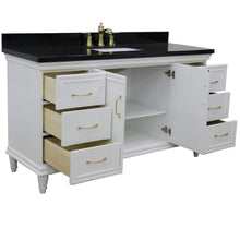 Load image into Gallery viewer, Bellaterra Home Vanity BellaTerra Home 61&quot; Single vanity in White finish with Black galaxy and rectangle sink 400800-61S-WH-BGR