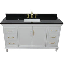 Load image into Gallery viewer, Bellaterra Home Vanity BellaTerra Home 61&quot; Single vanity in White finish with Black galaxy and rectangle sink 400800-61S-WH-BGR