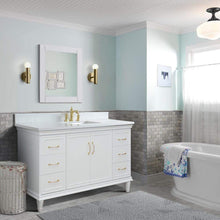 Load image into Gallery viewer, Bellaterra Home Vanity BellaTerra Home 61&quot; Single vanity in White finish with White quartz and rectangle sink 400800-61S-WH-WER