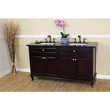 Load image into Gallery viewer, Bellaterra Home Vanity BellaTerra Home 62 in Double Sink Vanity-Dark Mahogany 603215-62DM-BG