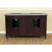 Load image into Gallery viewer, Bellaterra Home Vanity BellaTerra Home 62 in Double Sink Vanity-Dark Mahogany 603215-62DM-BG