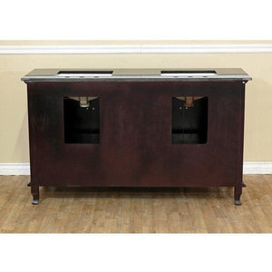 Bellaterra Home Vanity BellaTerra Home 62 in Double Sink Vanity-Dark Mahogany 603215-62DM-BG