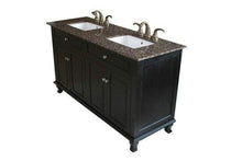 Load image into Gallery viewer, Bellaterra Home Vanity BellaTerra Home 62 in Double Sink Vanity-Wood-Ebony 603215-62B-BB