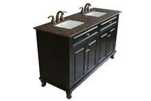 Load image into Gallery viewer, Bellaterra Home Vanity BellaTerra Home 62 in Double Sink Vanity-Wood-Ebony 603215-62B-BB