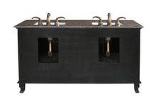 Load image into Gallery viewer, Bellaterra Home Vanity BellaTerra Home 62 in Double Sink Vanity-Wood-Ebony 603215-62B-BB