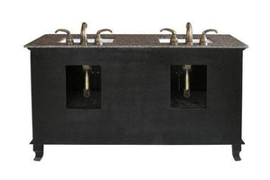 Bellaterra Home Vanity BellaTerra Home 62 in Double Sink Vanity-Wood-Ebony 603215-62B-BB