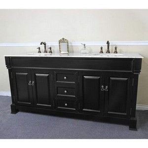 Bellaterra Home Vanity BellaTerra Home 72 in Double Sink Vanity-Wood-Espresso 205072-D-ES