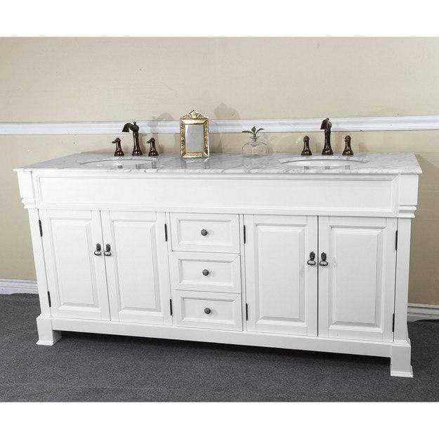 Bellaterra Home Vanity BellaTerra Home 72 in Double sink vanity-wood-espresso 205072-D-WH