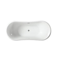 Load image into Gallery viewer, Bellaterra Home Vanity BellaTerra Home Ancona 71 inch Freestanding Bathtub in Glossy White